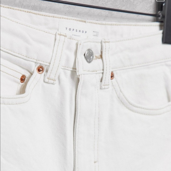 Topshop straight leg jean in off white - Picture 5 of 7